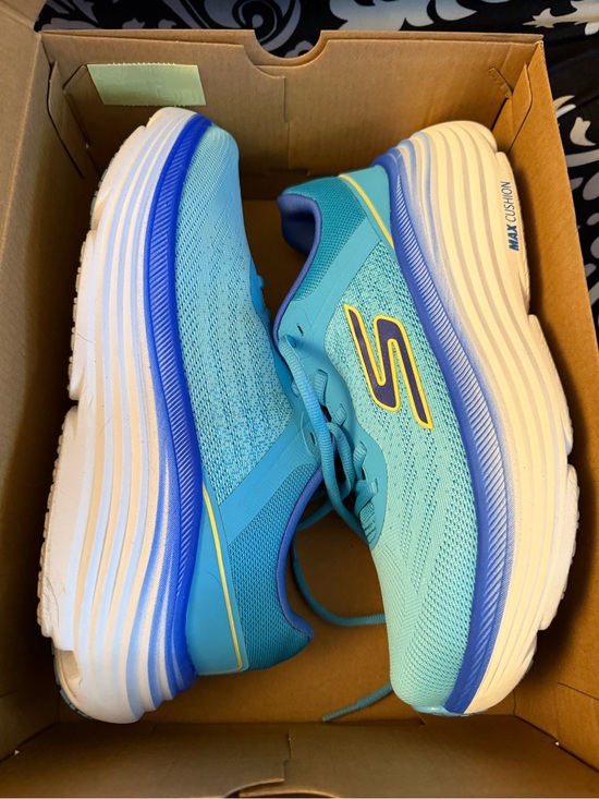 Skechers Shoes - Skechers Women's Teal Mesh Sneakers with Blue and Yellow Accents